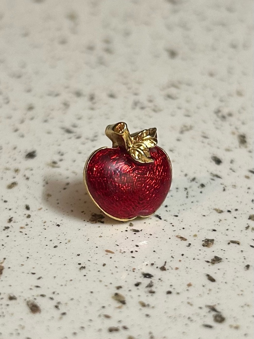 Gold Red Apple Stud Earring (ONE EARRING ONLY)